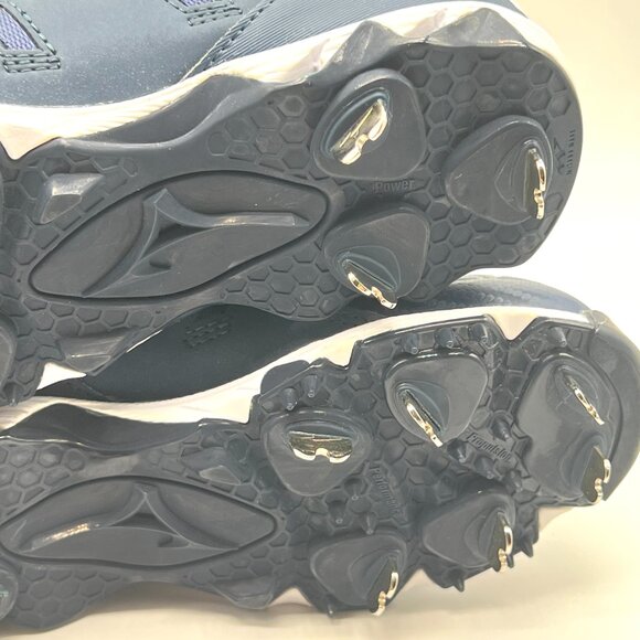 Mizuno Womens 9 Spike Swift 6‎ Navy Blue White Low Metal Softball Cleat Shoes - Picture 9 of 10